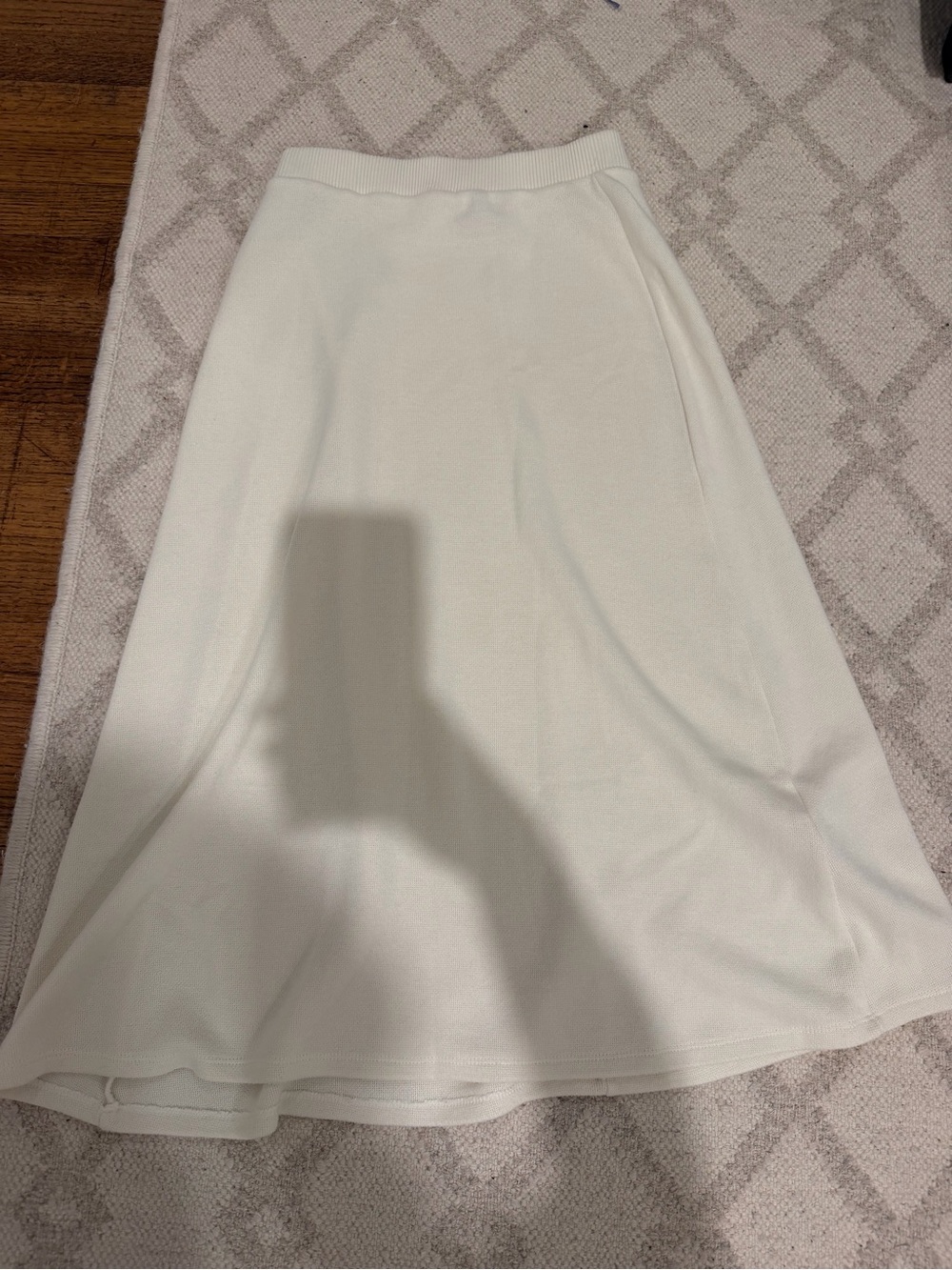Zara Cream A-Line Midi Skirt